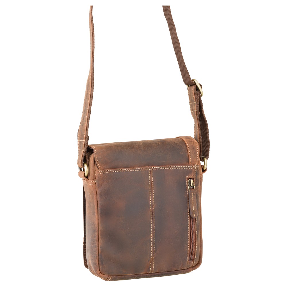 Коричневі шкіряні сумки через плече Visconti S7 OIL TAN Bag A5