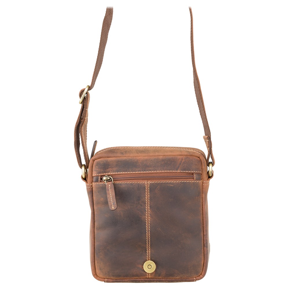Коричневі шкіряні сумки через плече Visconti S7 OIL TAN Bag A5