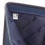 Чорний шкіряний портмоне Visconti PLR72 BK/ST/BL Segesta c RFID
