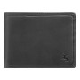 Чорний шкіряний портмоне Visconti PLR72 BK/ST/BL Segesta c RFID