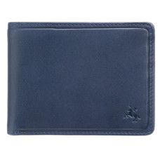 Синій шкіряний портмоне Visconti PLR72 ST/BL/OR Segesta c RFID