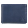Синій шкіряний портмоне Visconti PLR72 ST/BL/OR Segesta c RFID