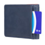 Синій шкіряний портмоне Visconti PLR72 ST/BL/OR Segesta c RFID