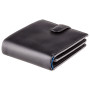 Чорний гаманець чоловічий Visconti PM102 BLK/BLUE Leonardo c RFID