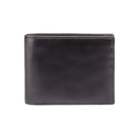 Чорний чоловічий шкіряний портмоне без клямки Visconti MZ4 IT BLK Lazio c RFID