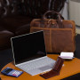 Коричневий чоловічий портмоне з гладкої шкіриVisconti MZ4 IT BRN Lazio c RFID