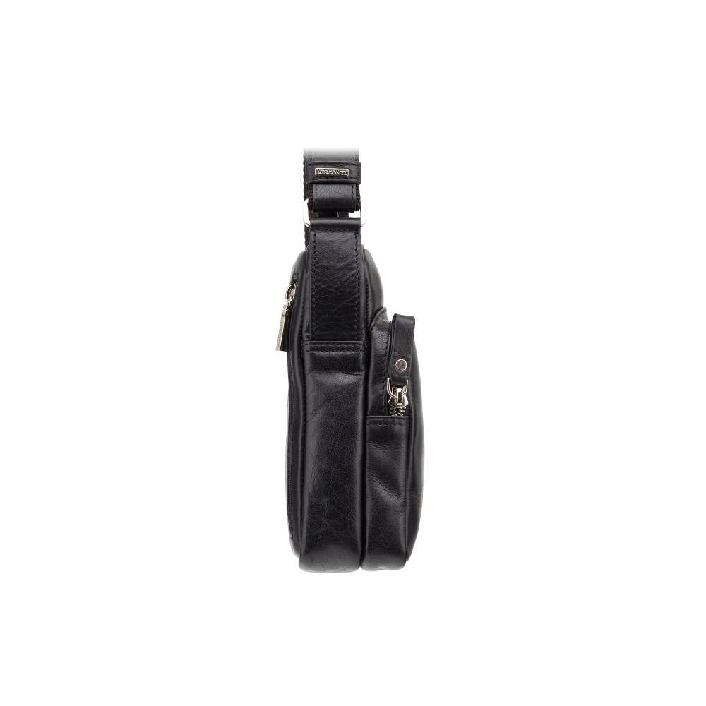 Чорна сумка з натуральної шкіри Visconti ML40 BLK