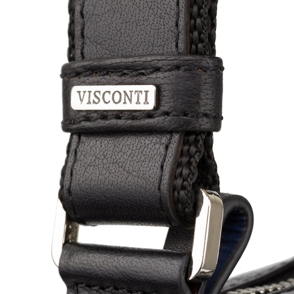 Чорна сумка з натуральної шкіри Visconti ML40 BLK