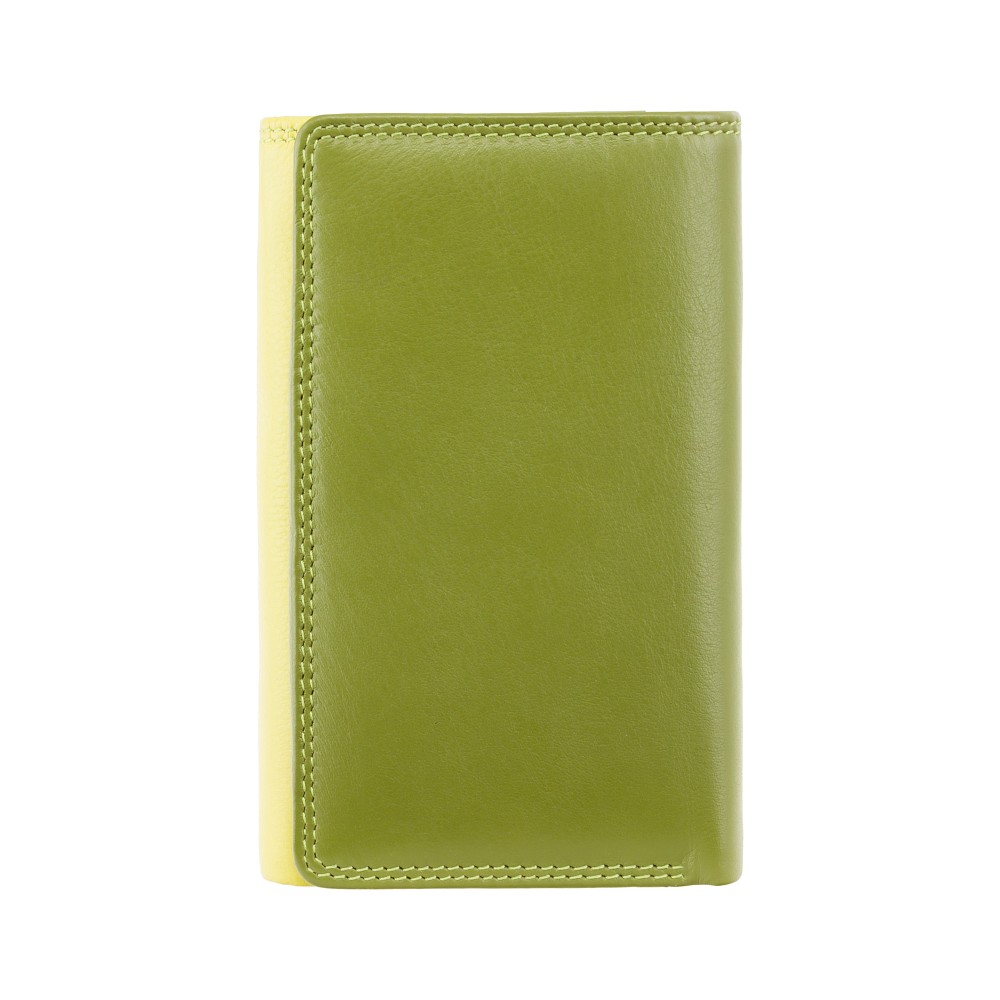 Зелений шкіряний гаманець Visconti RB43 LIME M Bora c RFID