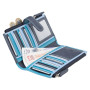 Блакитний шкіряний гаманець Visconti RB100 BLUE M Bermuda c RFID