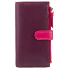 Фіолетовий шкіряний гаманець жіночий Visconti RB100 PLUM M Bermuda c RFID
