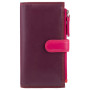 Фіолетовий шкіряний гаманець жіночий Visconti RB100 PLUM M Bermuda c RFID