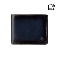 Синій чоловічий шкіряний гаманець без застібки Visconti AT60 BLUE Arthur c RFID