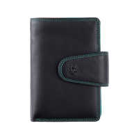 Чорний гаманець жіночий Visconti SP31 BLK M Poppy c RFID