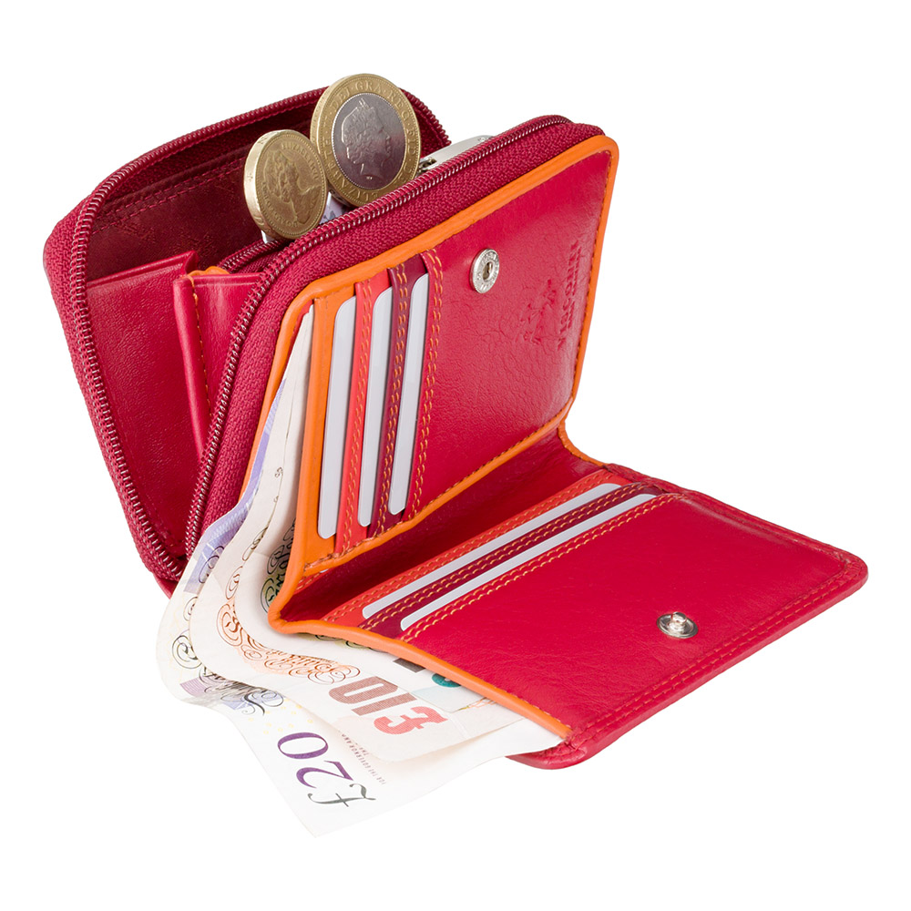 Червоний жіночий гаманець Visconti RB53 RED M Hawaii c RFID