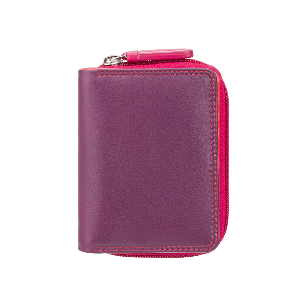 Фіолетовий шкіряний гаманець жіночий Visconti RB53 PLUM M Hawaii c RFID