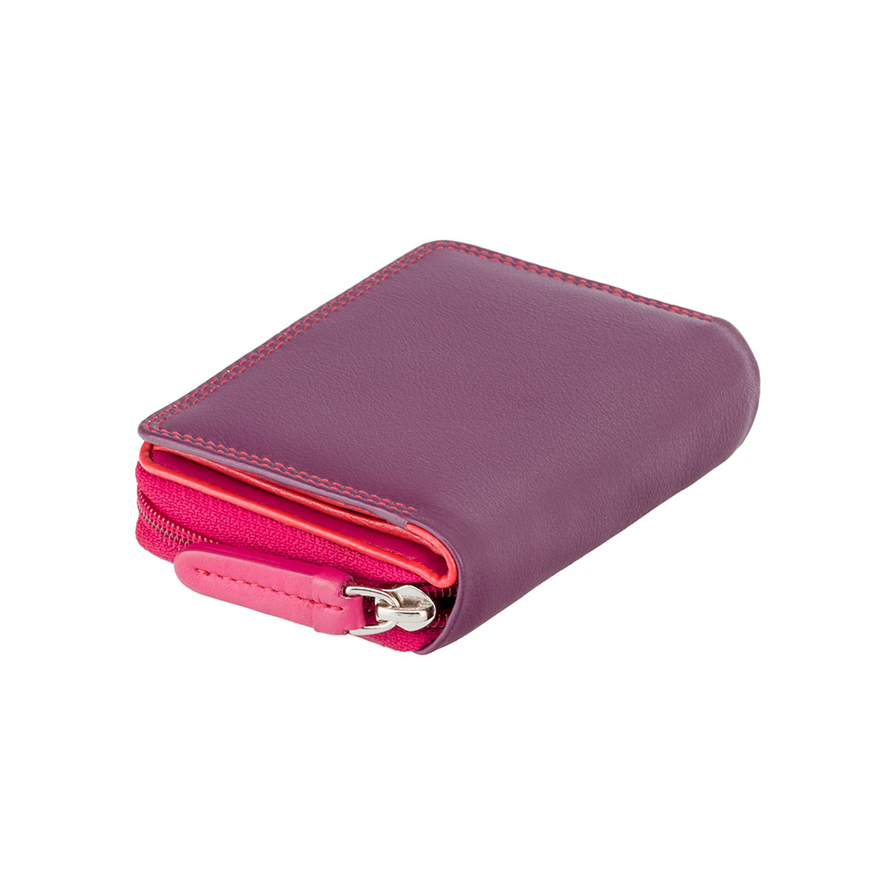 Фіолетовий шкіряний гаманець жіночий Visconti RB53 PLUM M Hawaii c RFID