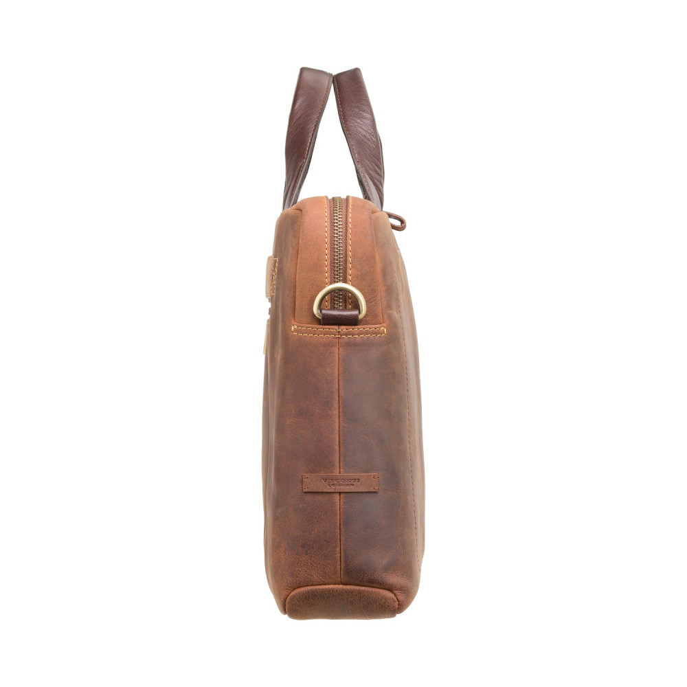 Коричнева вінтажна сумка під MacBook Visconti TC76 TAN Octo 13
