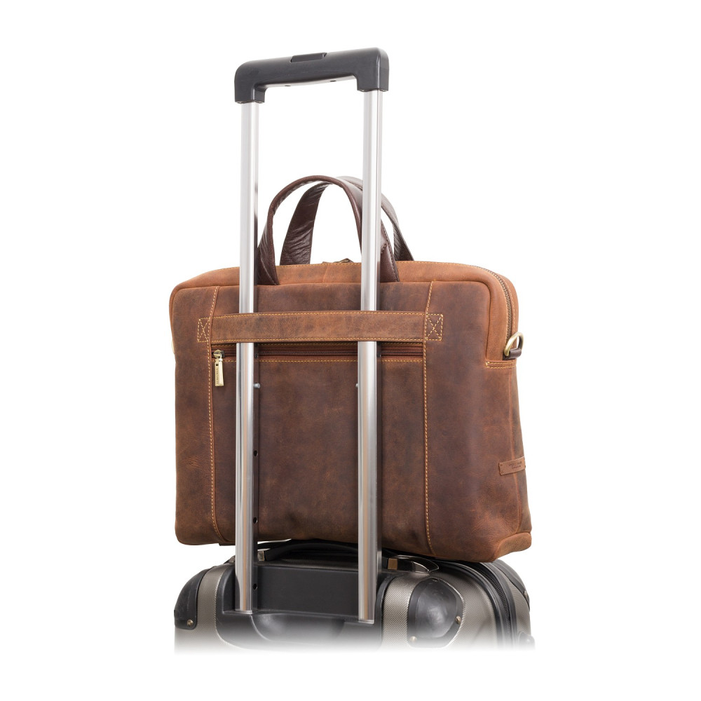 Коричнева вінтажна сумка під MacBook Visconti TC76 TAN Octo 13