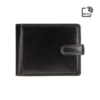 Гаманець чоловічий чорний із зеленим Visconti TR35 BLK/GRN Atlantis c RFID (Black Green)