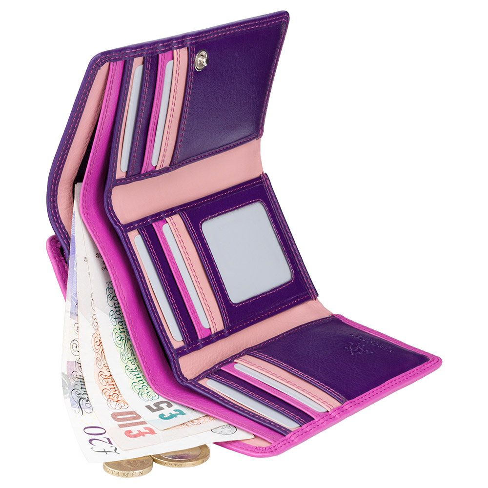 Гаманець жіночий фіолетовий Visconti RB43 BERRY M Bora c RFID (Berry Multi)