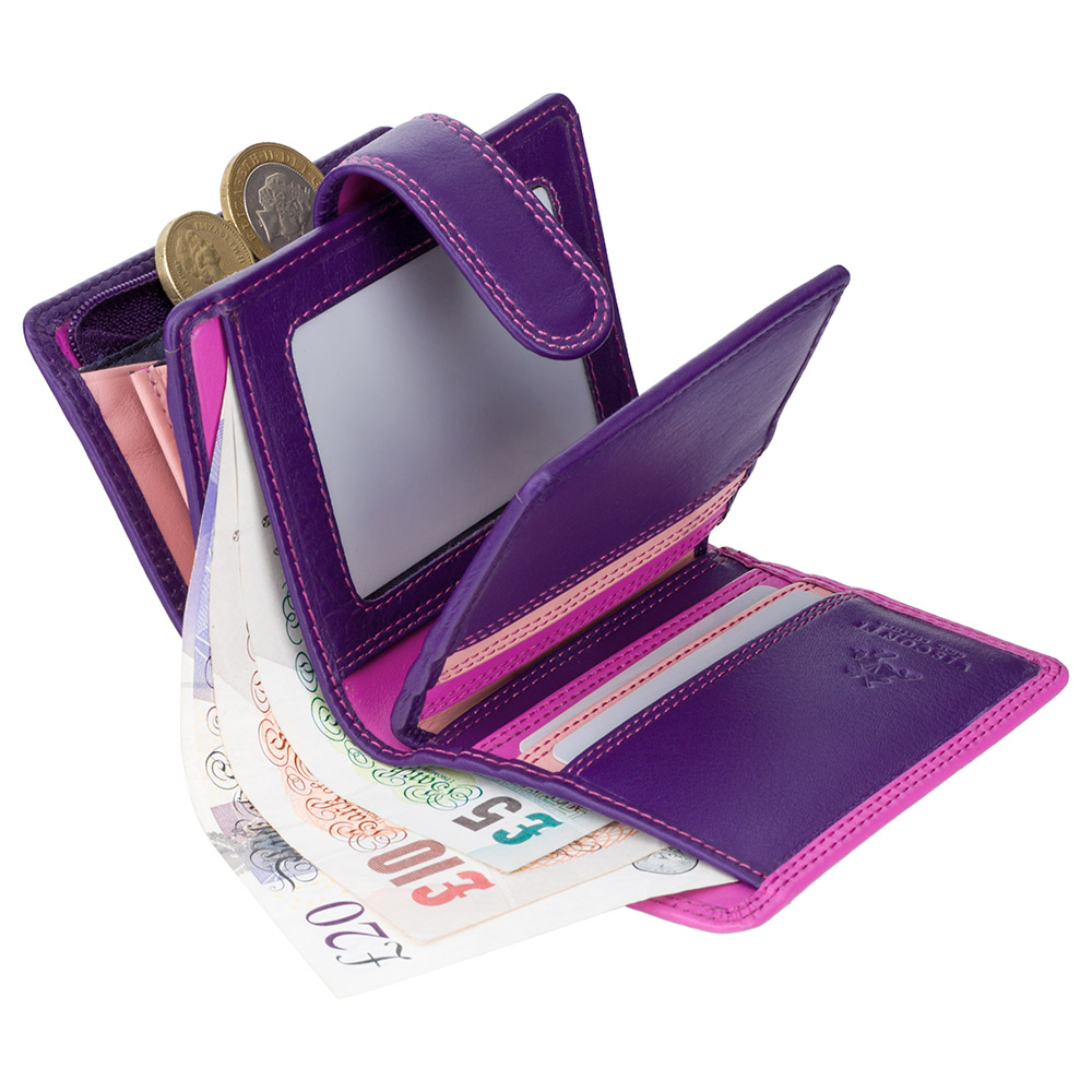 Рожевий гаманець жіночий Visconti RB40 BERRY M Bali RFID (Berry Multi)