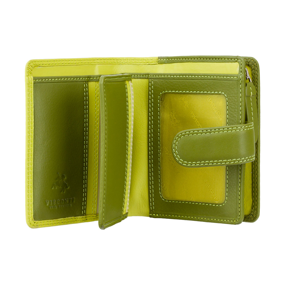 Зелений гаманець жіночий Visconti RB40 LIME M Bali RFID (Lime Multi)