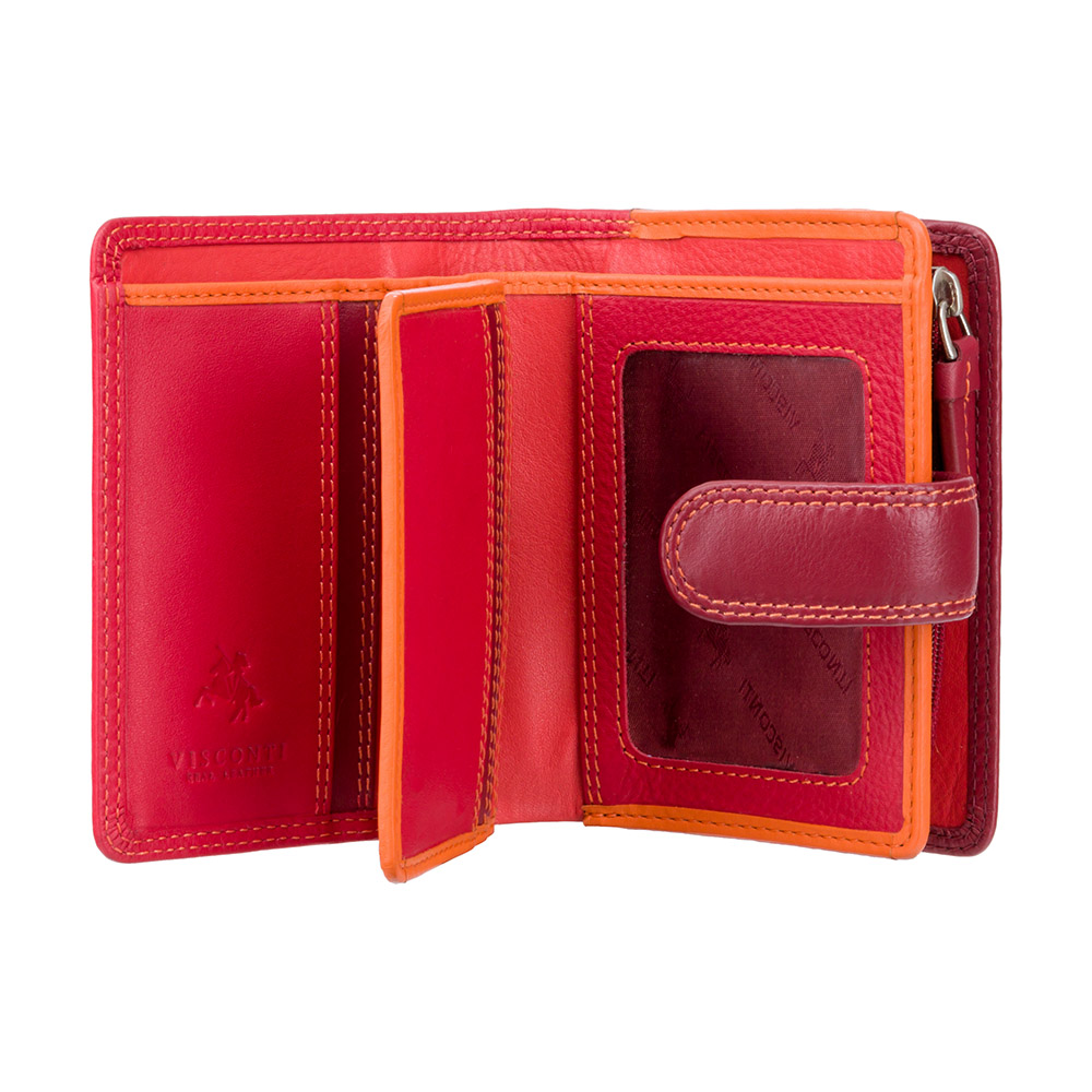 Червоний гаманець жіночий Visconti RB40 RED M Bali RFID (Red Multi)