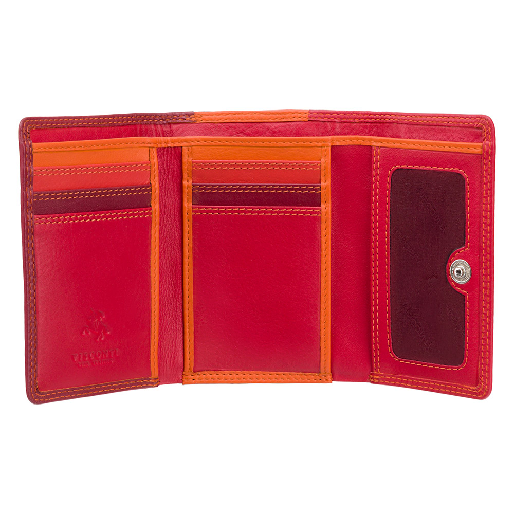 Червоний гаманець жіночий Visconti RB39 RED M Biola RFID (Red Multi)