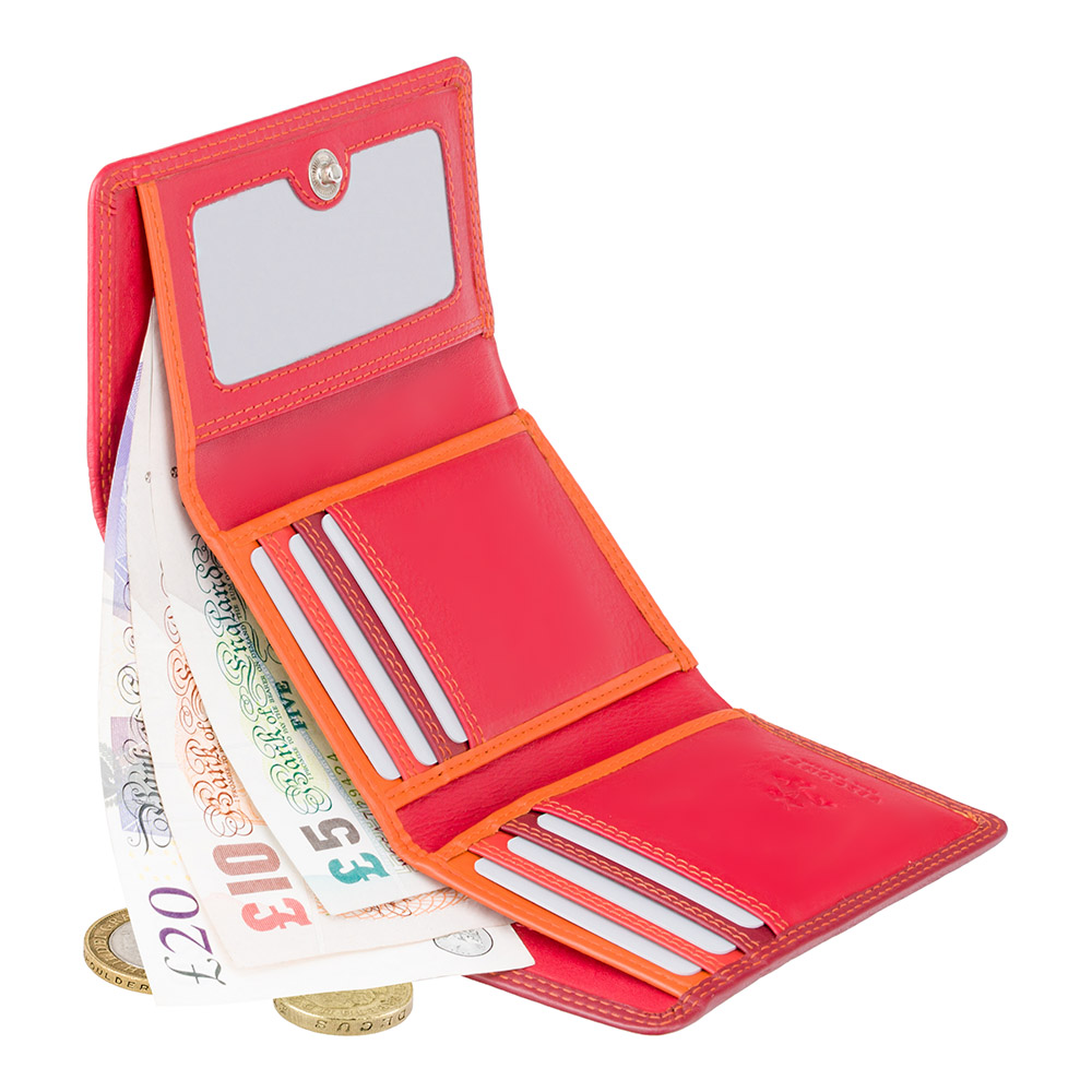 Червоний гаманець жіночий Visconti RB39 RED M Biola RFID (Red Multi)