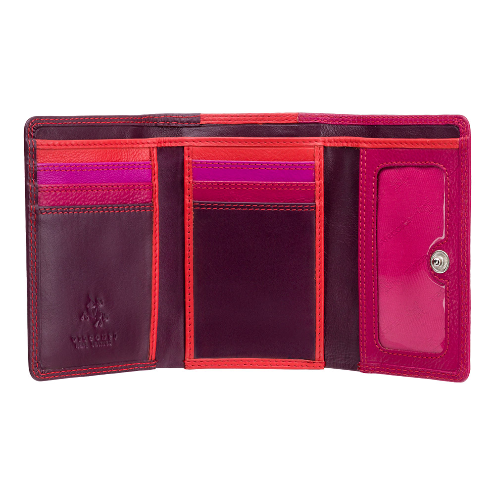 Фіолетовий жіночий гаманець у три складання Visconti RB39 PLUM M Biola c RFID (Plum Multi)