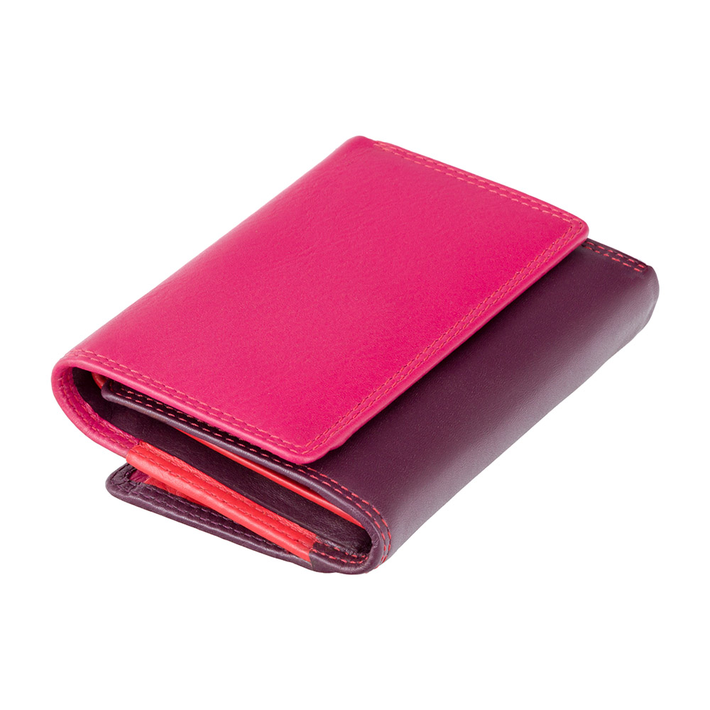 Фіолетовий жіночий гаманець у три складання Visconti RB39 PLUM M Biola c RFID (Plum Multi)