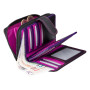 Стильний гаманець жіночий Visconti R13 BLK/BERRY Carmelo c RFID (Black Berry)