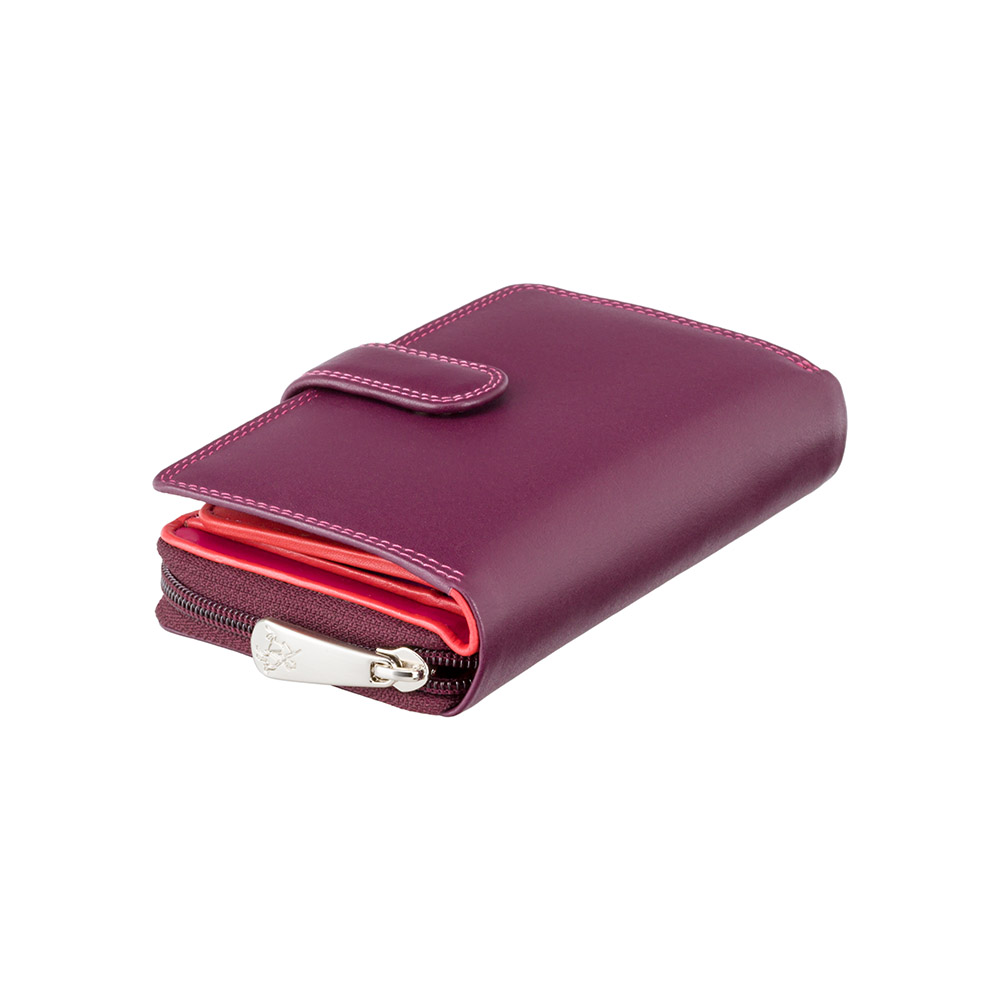 Фіолетовий гаманець жіночий Visconti R13 PLUM M Carmelo c RFID (Plum Multi)