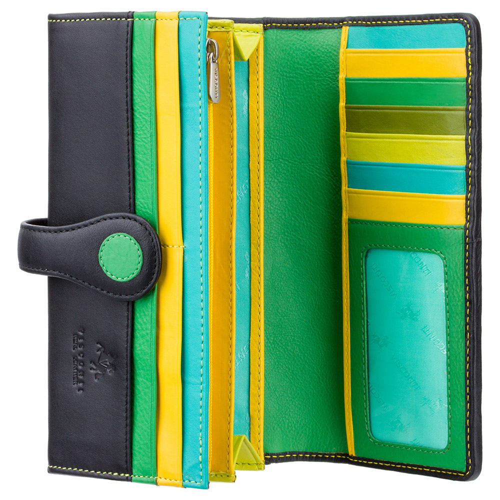 Жіночий гаманець брендовий Visconti P2 LILLY Neptune c RFID (Lily Pad)