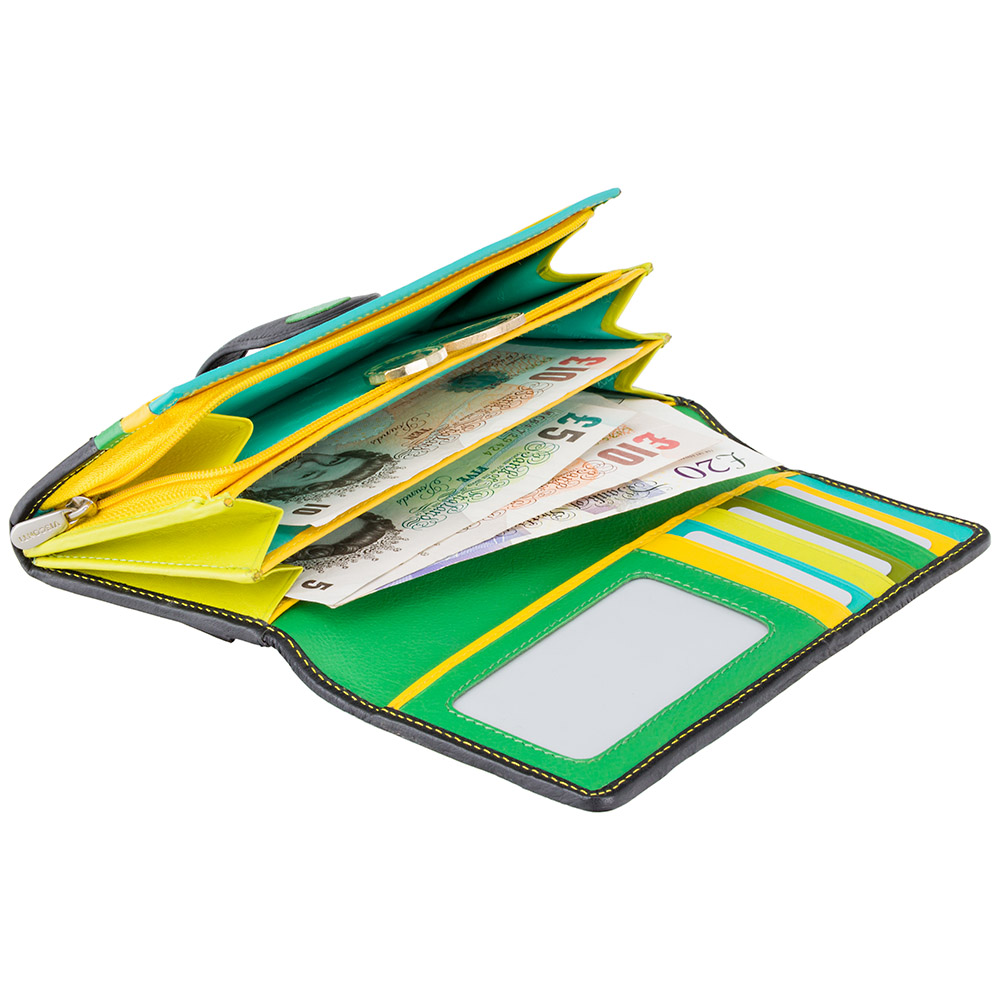Жіночий гаманець брендовий Visconti P2 LILLY Neptune c RFID (Lily Pad)