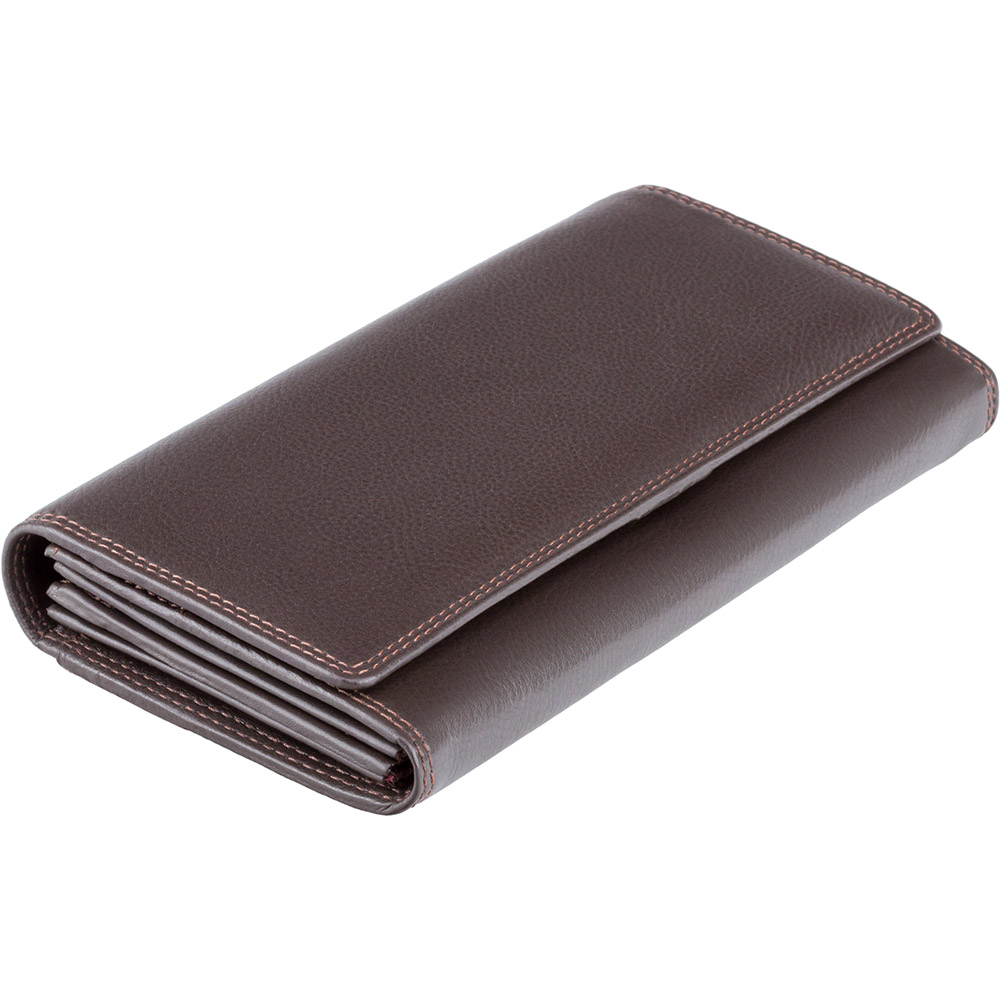 Коричневий гаманець жіночий Visconti HT35 CHOC Buckingham c RFID (Chocolate)