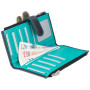 Незвичайний жіночий гаманець із натуральної шкіри Visconti CD23 BLK/AQUA Jade (Black Aqua)