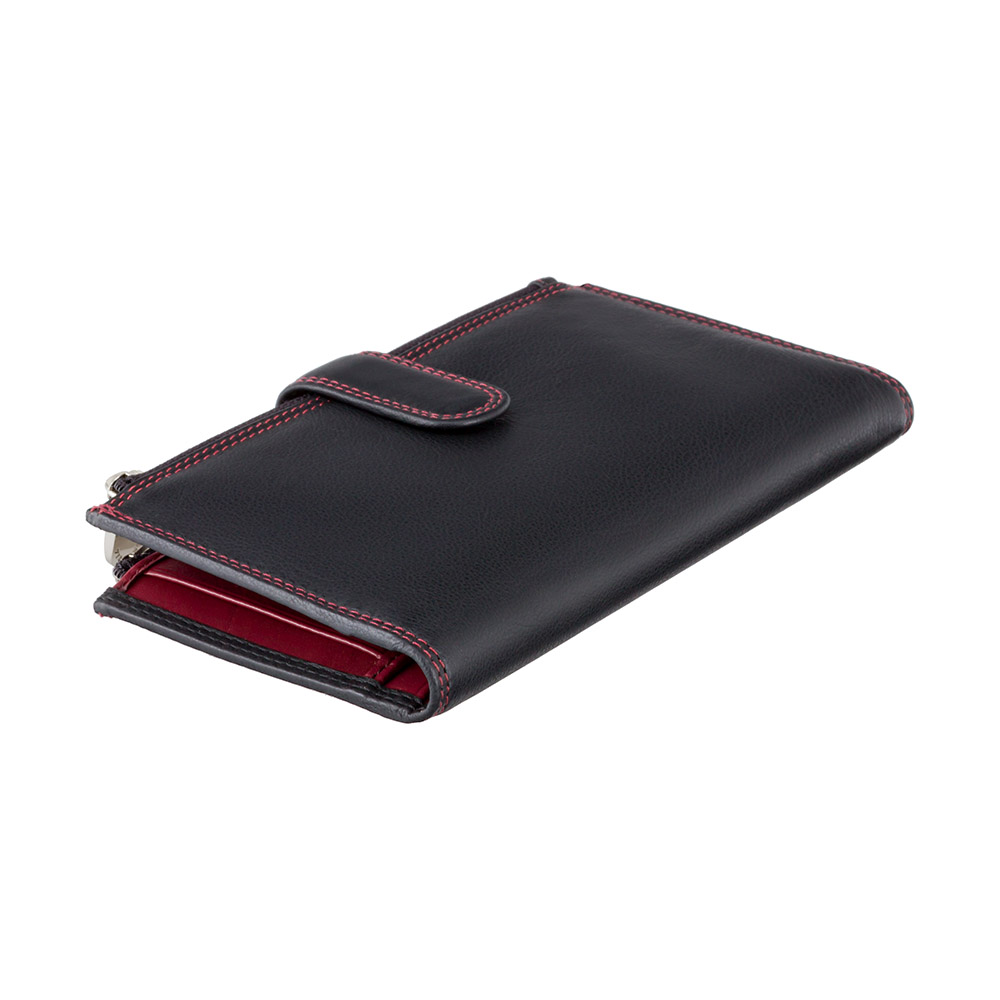 Стильний жіночий гаманець із натуральної шкіри Visconti CD23 BLK/RED Jade (Black Red)