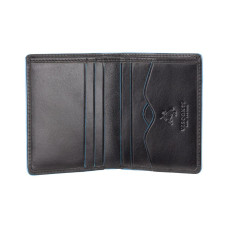 Чорний маленький чоловічий гаманець Visconti ALP84 IT BLK Smith (Italian Black)