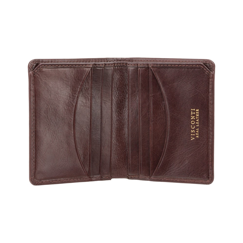 Простий маленький чоловічий портмоне Visconti TSC39 BRN Xavi c RFID (Brown)