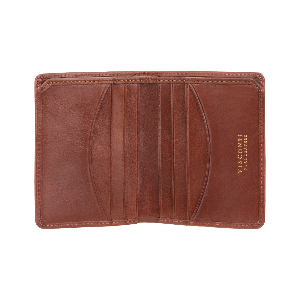 Коричневий чоловічий гаманець без клямки Visconti TSC39 TAN Xavi c RFID (Tan)