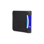 Чорний шкіряний портмоне для чоловіка Visconti VSL35 BK/OR Trim c RFID (Black-Orange)