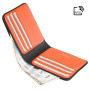 Чорний шкіряний портмоне для чоловіка Visconti VSL35 BK/OR Trim c RFID (Black-Orange)