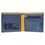 Синій чоловічий шкіряний портмоне Visconti PM101 BLUE/MUST Pablo c RFID (Blue Mustard)