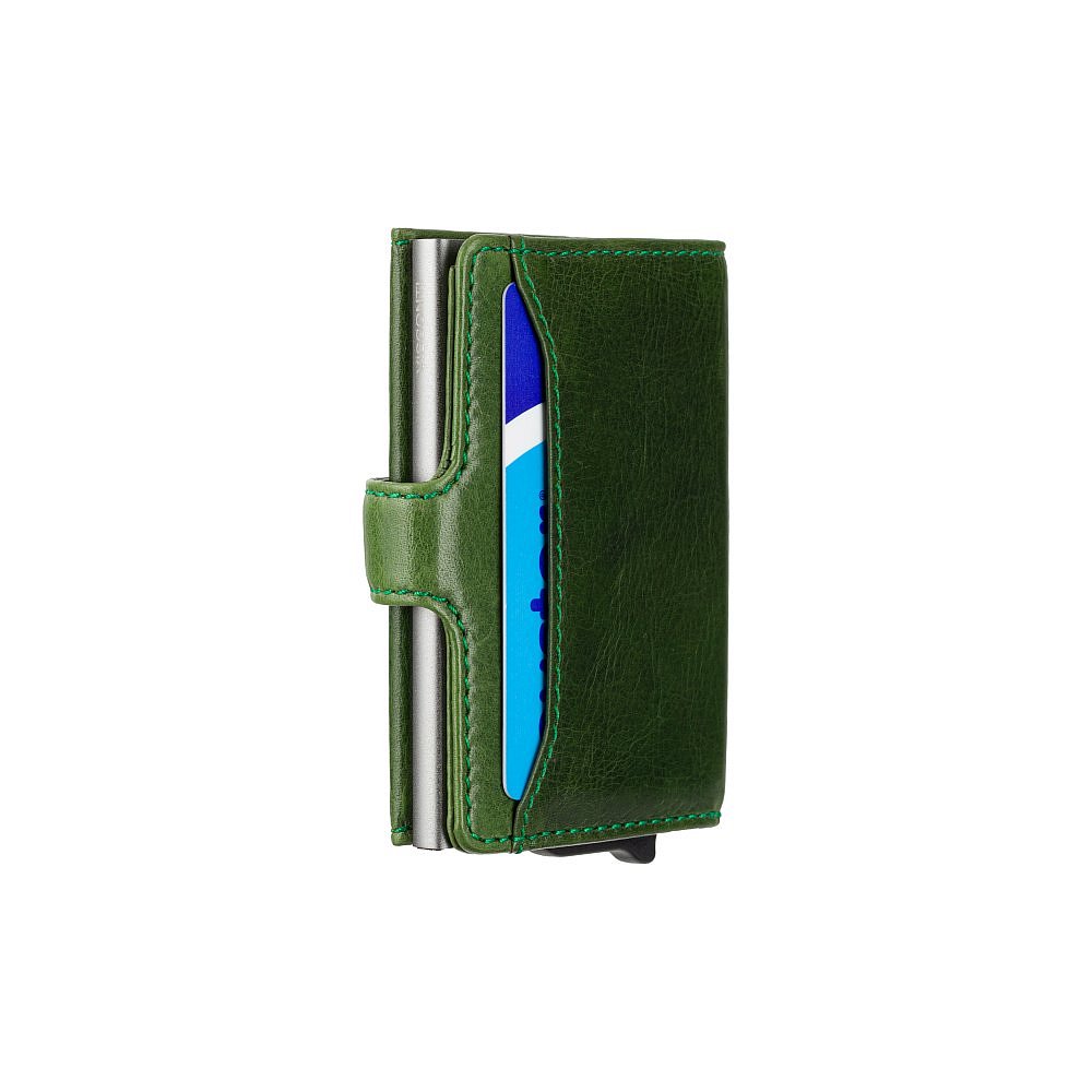 Зелений шкіряний гаманець картхолдер Visconti VSL59 GREEN Fireblade (Green)