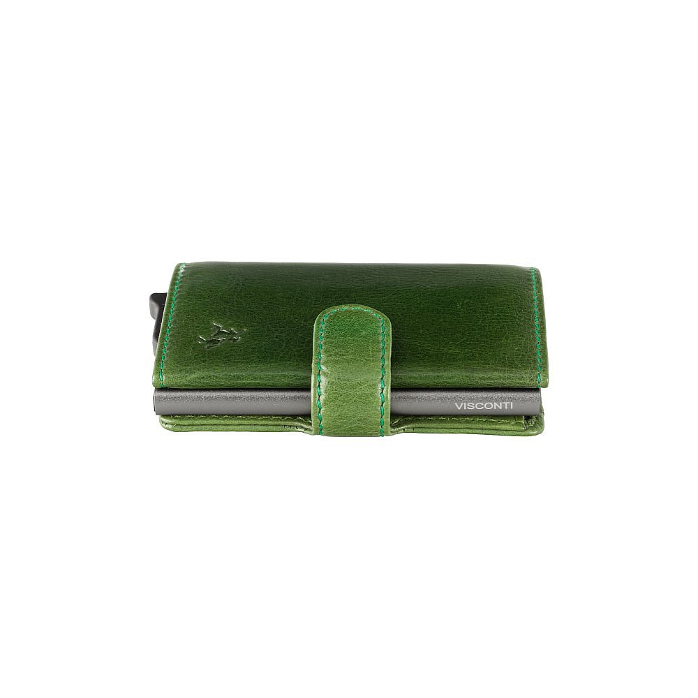 Зелений шкіряний гаманець картхолдер Visconti VSL59 GREEN Fireblade (Green)