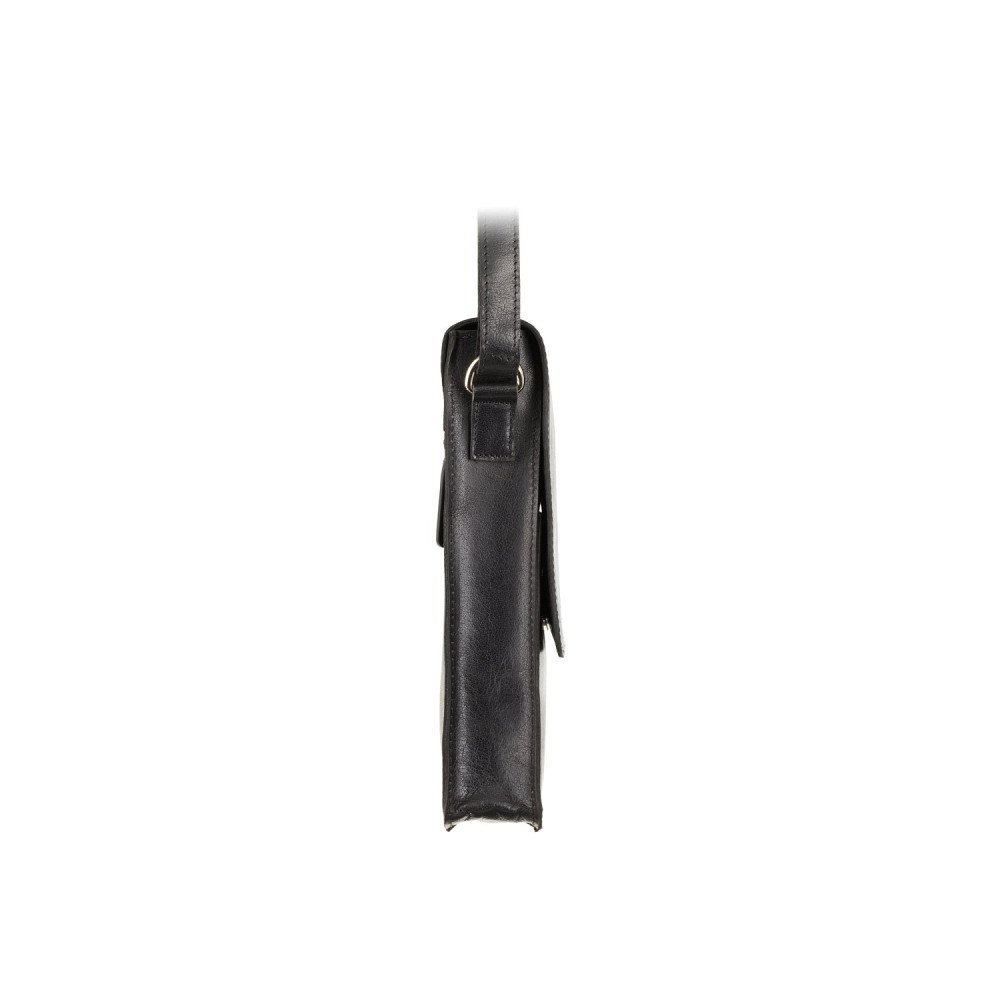 Чорна шкіряна сумка із клапаном Visconti S11 BLK Skyler (Black)