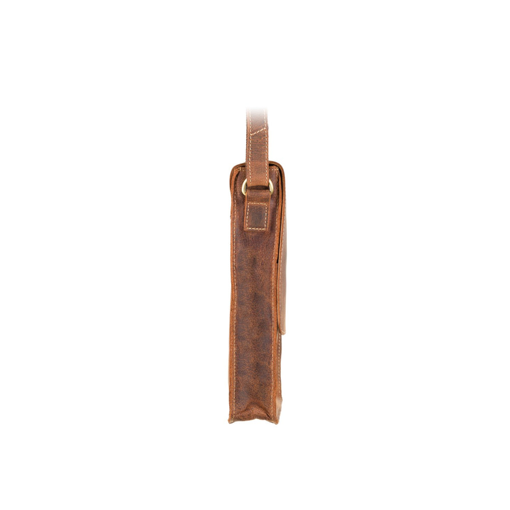 Коричневий месенджер із вінтажної шкіри Visconti S11 TAN Skyler
