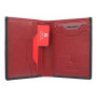 Чорний чоловічий шкіряний портмоне Visconti VSL26 BLK/RED Javelin з RFID